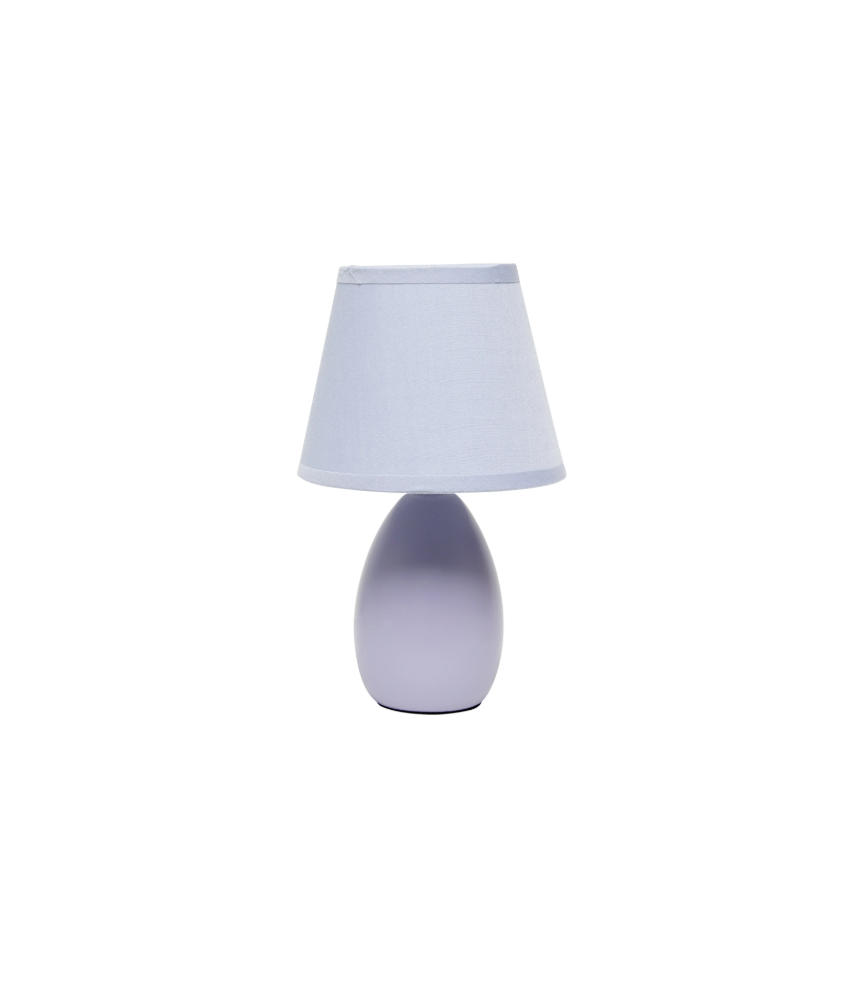 Multi-Color Egg Oval Mini Ceramic Table Lamp with Matching Shade 9.45"