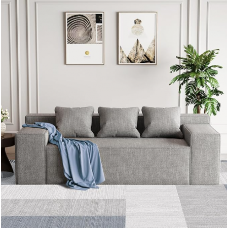 Comfy Sofa Couch with 3 Matching Pillows