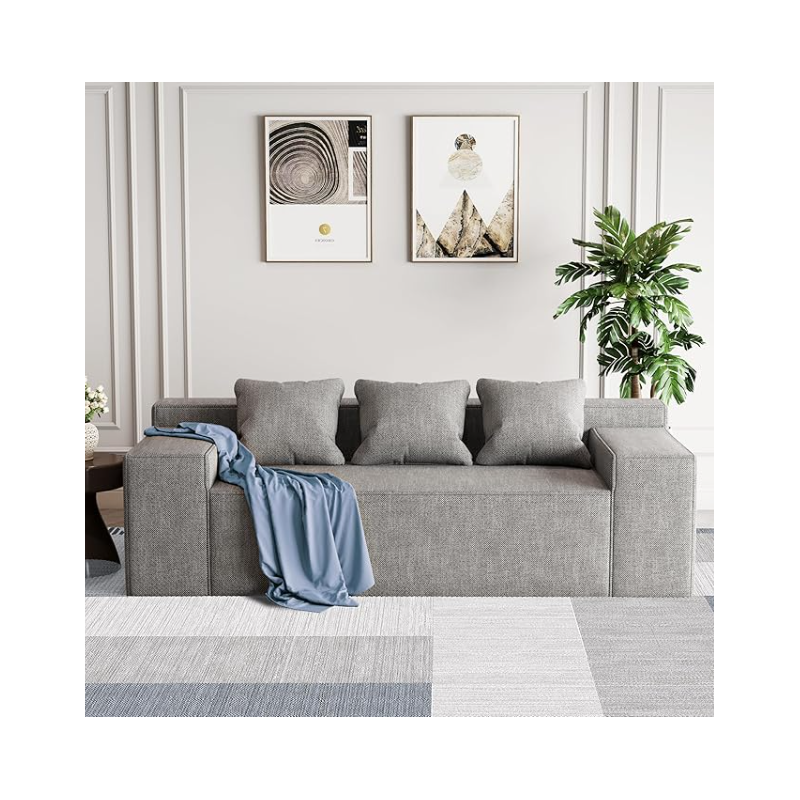 Comfy Sofa Couch with 3 Matching Pillows