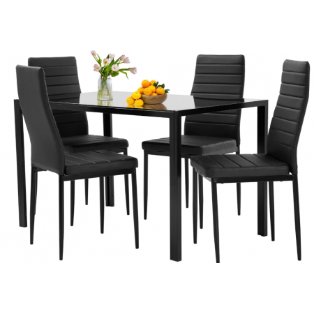 Table Set Glass Dining Room Table Set for Small Spaces