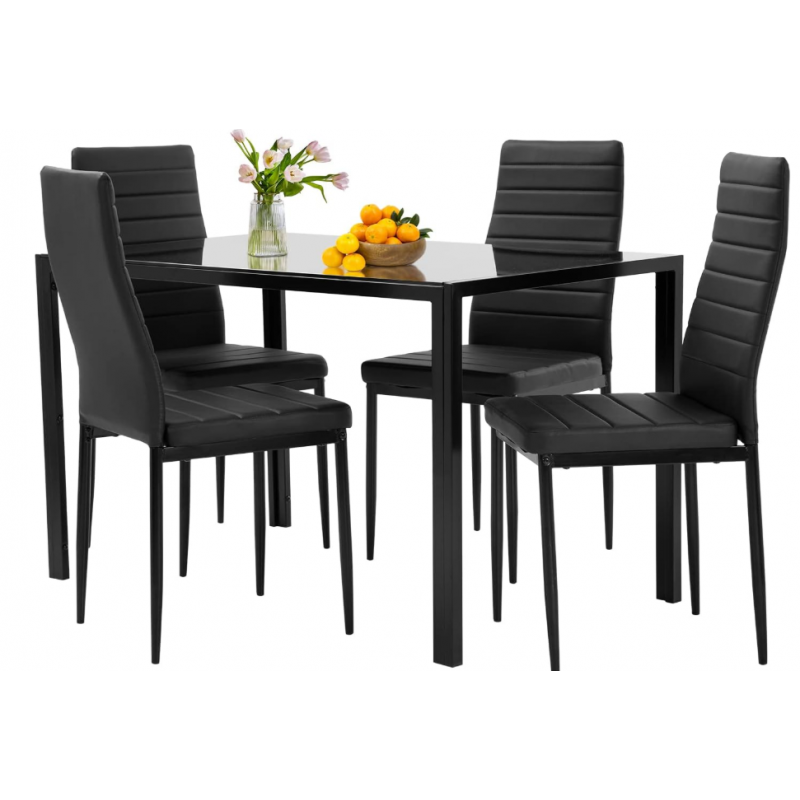 Table Set Glass Dining Room Table Set for Small Spaces