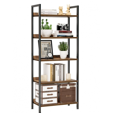 Bookshelf, 5 Tier Bookshelves, Home Office Bookcase Shelf Storage Organizer