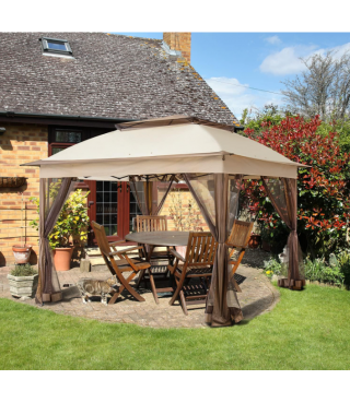 Pop Up Instant Gazebo Tent with Mosquito Netting Outdoor Canopy Shelter