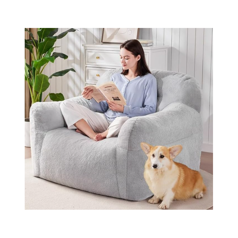 Bean Bag Chair for Adults - Large Bean Bag Couch with Armrests