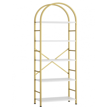 Arched Bookshelf 5 Tier Bookcase Shelf for CDs/Books