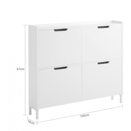 Shoe Cabinet with 4 Flip-Drawers