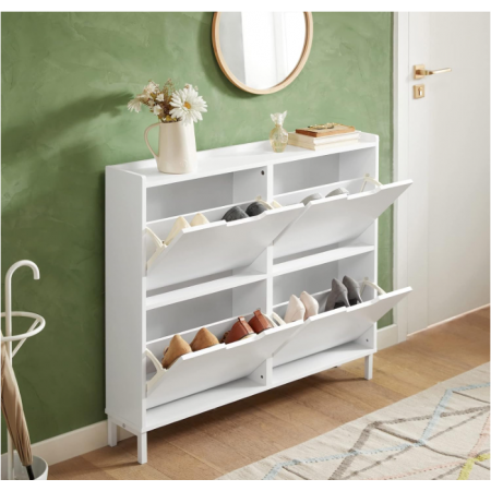 Shoe Cabinet with 4 Flip-Drawers