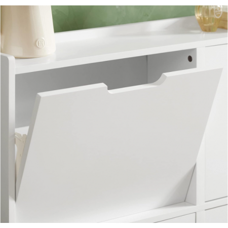 Shoe Cabinet with 4 Flip-Drawers