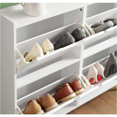 Shoe Cabinet with 4 Flip-Drawers
