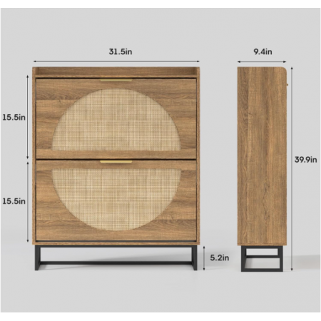9.45"D x 31.5"W x 39.88"H,44.09lbs, Shoe Storage Cabinet