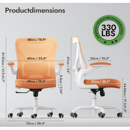 Office Chair - X-Shaped Computer Desk Chair Comfy