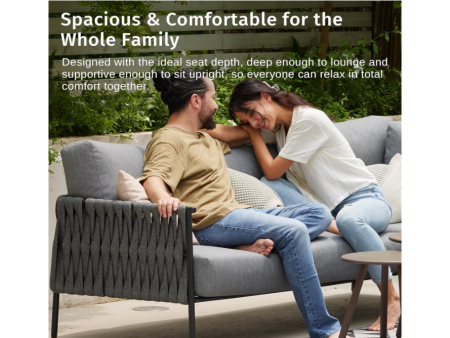 EAST OAK 3-Piece Patio Furniture Set | Armchairs & Coffee Table | Outdoor Furniture with Cushions