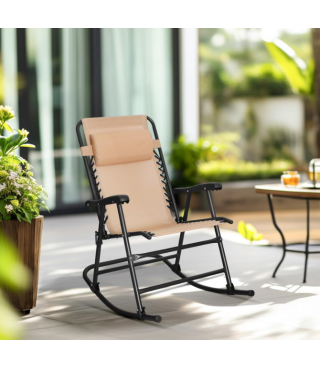 Affordable Folding Chairs for Outside, Beige 26''