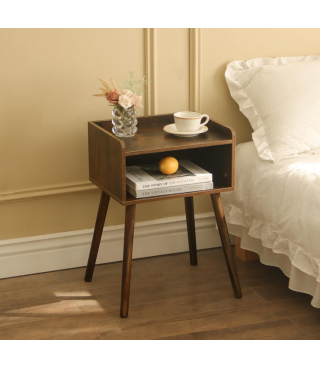 Mid Century Modern Side Table Bedroom with Storage