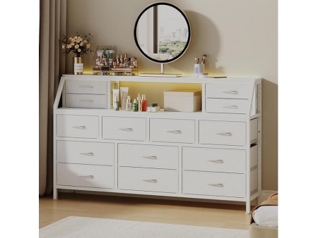 Drawers with Shelves & Sturdy Metal Frame & Wood Top