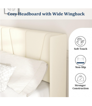 Bed Frame with Headboard and Wingback