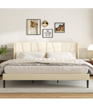 Bed Frame with Headboard and Wingback