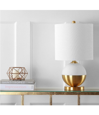 Ceramic/Metal LED Table Lamp Modern Bedside Desk 3.5"