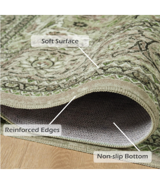 Bohemia Area Rugs Non Slip, Indoor Low Pile Carpet