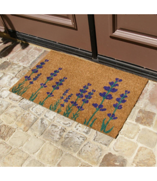 Purple English Lavender Flower Doormat, 18" x 30"